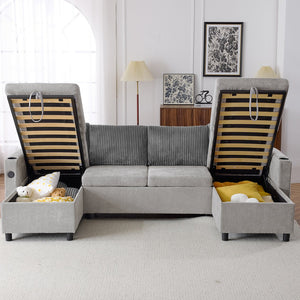 English Elm Swivel Barrel Accent Chair Chenille Tufted Round Club Seat for Living Room Lounge Grey N719S002230E
