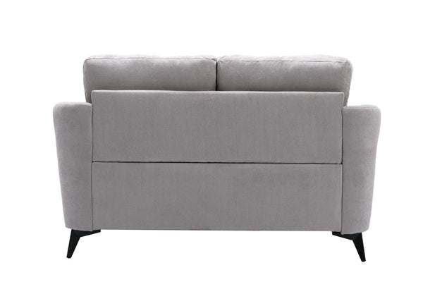 English Elm Carlotta Tufted Woven Fabric Sofa Set Mid-century Style with Black Metal Legs B2749S00143