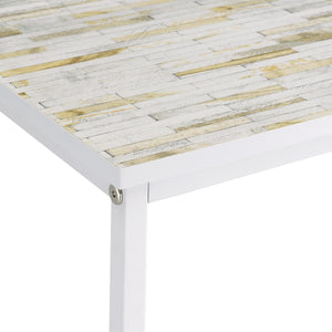 OSP Home Furnishings Brighton Console Table Mosaic/White