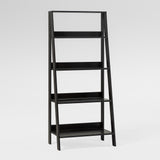 55" Ladder Bookshelf Black BS55LDBL Walker Edison