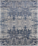 Feizy Rugs Eastfield Viscose/Wool Hand Woven Casual Rug Blue/Ivory 2'-6" x 8'