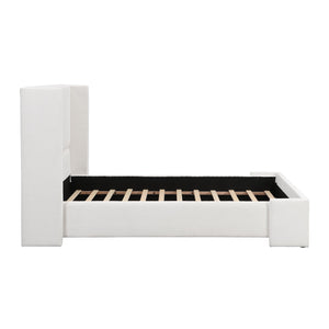 English Elm Christopher Knight Home® - Elegant White Upholstered Bed With Tall Wingback Headboard, Luxurious Comfort For Queen Size Rooms N769P263518Q