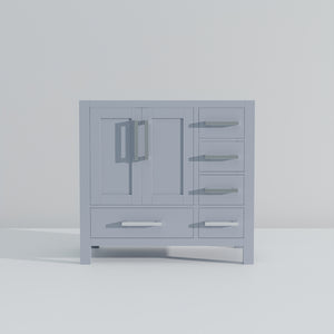 English Elm Dark Grey Bath Vanity 36" W X 22" D - Elegant Design, Soft-Close Drawers & Versatile Storage Space B2731P258820