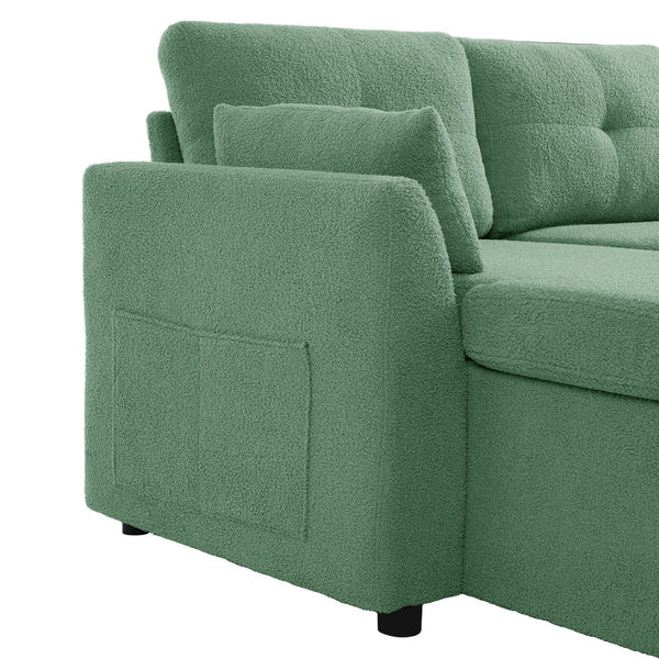 English Elm Swivel Barrel Accent Chair Chenille Tufted Round Club Seat for Living Room Lounge Green N719S002210F