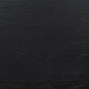 English Elm Mason Black Panel Bed with Fluted Detailing and Modern Squared Headboard for Sleek Bedroom Style B062S01119