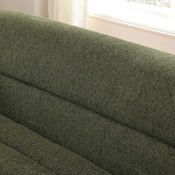 English Elm 106" Modular L-shaped Sectional Chenille Sofa Sculptural Low Profile Living Room Couch Green W1413S00126