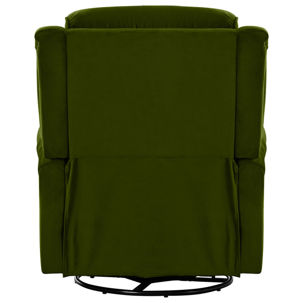 English Elm Christopher Knight Home® - 360° Swivel Recliner Plush Velvet Manual Rocker with Infinite Recline Support for Living Room Comfort Green N763P202666E