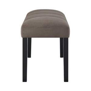 English Elm 1pc Contemporary Dining Bench with Plush Padded Seat, Wood Frame & Straight Legs for Stylish Seating Black,Brown,Mocha 48 L x 18.5 W x 7.5 H B011P375931