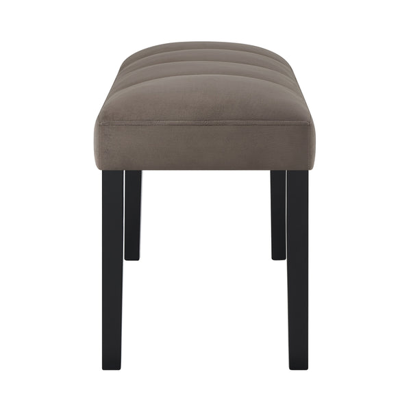 English Elm 1pc Contemporary Dining Bench with Plush Padded Seat, Wood Frame & Straight Legs for Stylish Seating Black,Brown,Mocha 48 L x 18.5 W x 7.5 H B011P375931