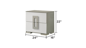 English Elm Olivia 5-Piece Contemporary Queen Bedroom Set With Led Headboard, Sleek Design & Ample Storage B009S01378