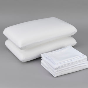 English Elm Cooling Heiq Dual Action Twin Bedding Bundle with Memory Foam Pillow and Microfiber Sheets B180P172102