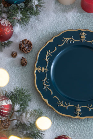 English Elm 8 Pack Plastic Charger Plates - Stylish 13" Dinnerware For Elegant Table Settings & Easy Cleanup W2078P234124