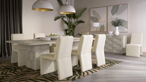Sunpan Cascata Dining Chair - Modern Elegance with Intriguing Silhouette for Your Stylish Dining Space Effie Linen