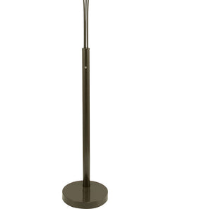 English Elm 1pc Contemporary 3-Light Floor Lamp with Brown Metal Base, Ivory Shades & Dimmer Switch, 80" tall B2741P317224