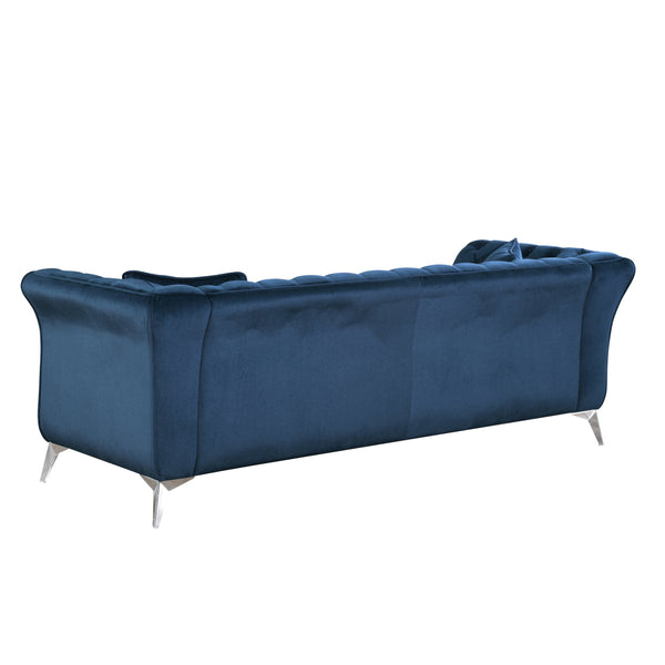 English Elm 102 Inch Linen Modular Sectional Sofa with Hidden Storage and Cloud Cushion Comfort W1099S00170