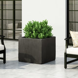 Christopher Knight Home® Ella Outdoor Modern Large Cast Stone Square Planter, Black