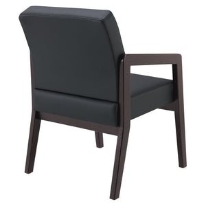OSP Home Furnishings Wood Guest Chair with Cherry Finish Frame and Memory Foam Seat for Executive Offices Espresso WD588-U6