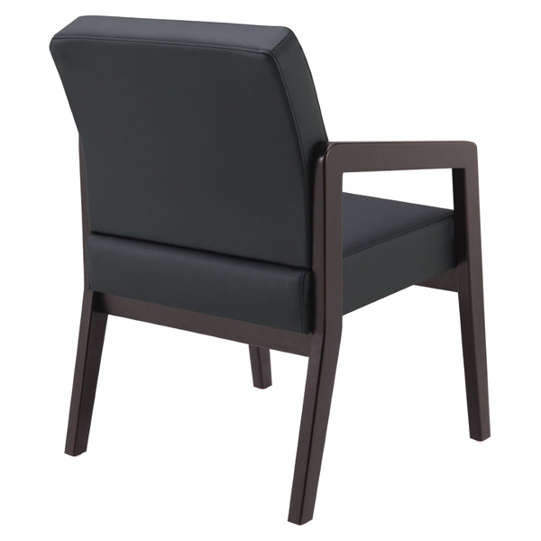 OSP Home Furnishings Wood Guest Chair with Cherry Finish Frame and Memory Foam Seat for Executive Offices Espresso WD588-U6