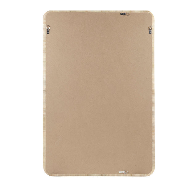 JLA Home INK+IVY - Natural Rattan Rectangle Wall Mirror — Handcrafted Woven Frame, Coastal-Boho Accent for Bright Entryways II95F-0155