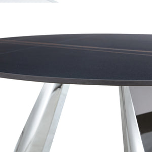 English Elm 2dt-dx-107-smgt Round Granite Dining Tabletop 42 Inch Veined Stone Surface Seats Four W2920P225029