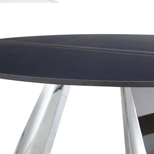 English Elm 2dt-dx-107-smgt Round Granite Dining Tabletop 42 Inch Veined Stone Surface Seats Four W2920P225029