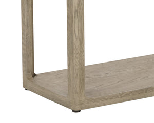 Sunpan Doncaster Console Table - Modern Minimalist Design in Solid Oak Wood for Stylish Home Décor Smoke Grey