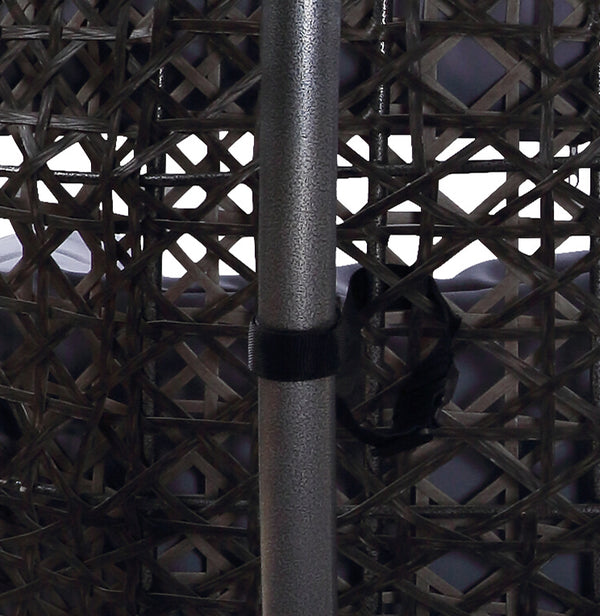 English Elm Patio Wicker Swing Chair Seat Replacement Black – Hanging Chair Seat & Pole Parts, OEM 45084BSK Durable B2726P279717