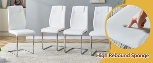 English Elm Table and Chair Set Extendable Mdf Round Oval Dining with 6 Gray Pu Seats Silver,Transparent,White W1151S04554