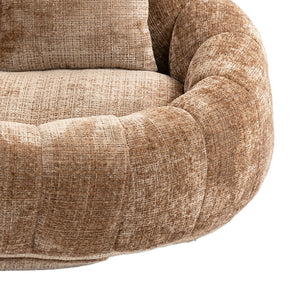 English Elm Bean Bean Bag Sofa High-Density Memory Foam Two-Seater Lounger High Back Chenille Cozy Support Coffee W395P181441