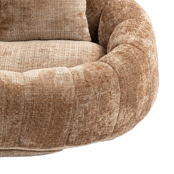 English Elm Bean Bean Bag Sofa High-Density Memory Foam Two-Seater Lounger High Back Chenille Cozy Support Coffee W395P181441