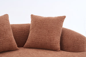 English Elm Ly-025s Chenille Curved Loveseat Compact Sofa with Spring Support for Small Spaces W2231P495049