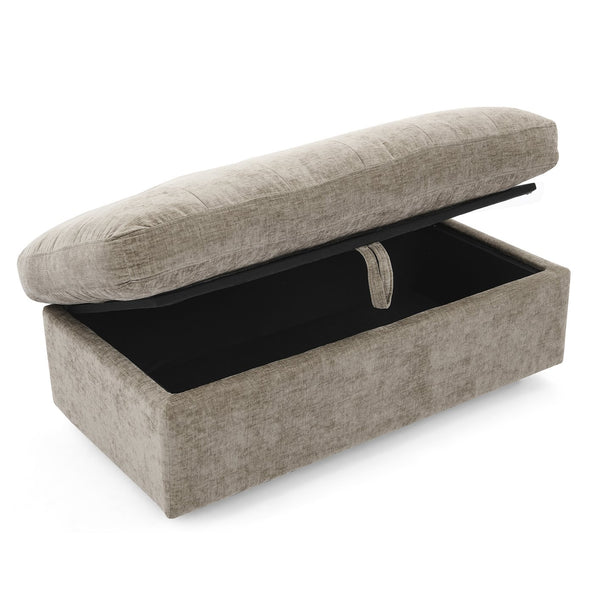 English Elm Leisure Chenille Two Seat Reclining Sofa with Usb Port Storage Ottoman Padded Armrests Brown W487S00518