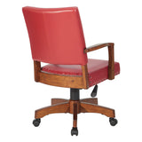 OSP Home Furnishings Deluxe Wood Bankers Chair Red