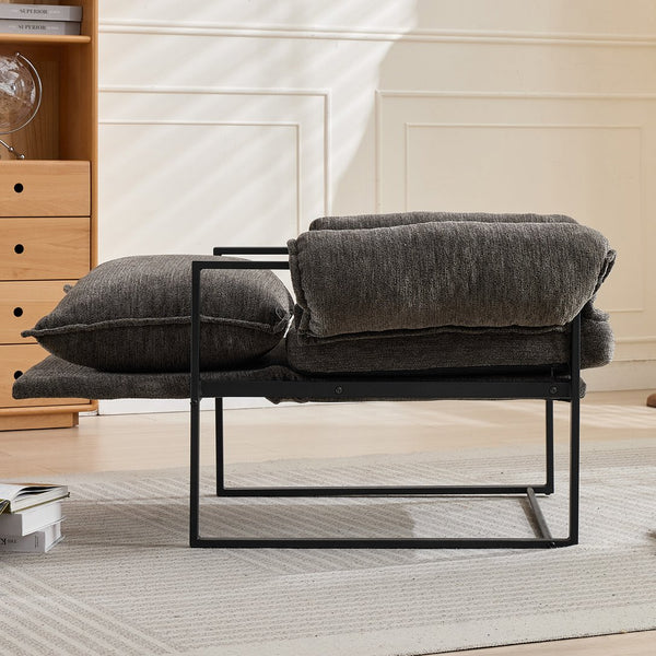 English Elm Adjustable ergonomic recliner chair with 6-position 90°–180° support for lumbar comfort and versatile use Gray W2311P357153