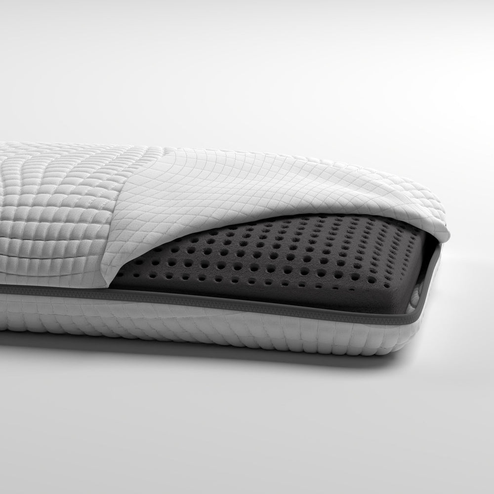 English Elm Bamboo Charcoal Memory Foam Queen Pillow with Ventilated Core for Cool Sleep B180P172211