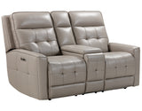 Parker Living Canterbury - Pewter Power Zero Gravity Console Loveseat