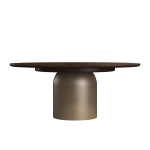 A.R.T. Furniture Verge Round Dining Table - Handcrafted Walnut Finish with Extensible Design for Modern Homes & Gatherings 337225-1960