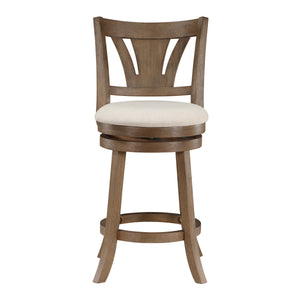 OSP Home Furnishings Miller Counter Stool Linen/Medium Oak