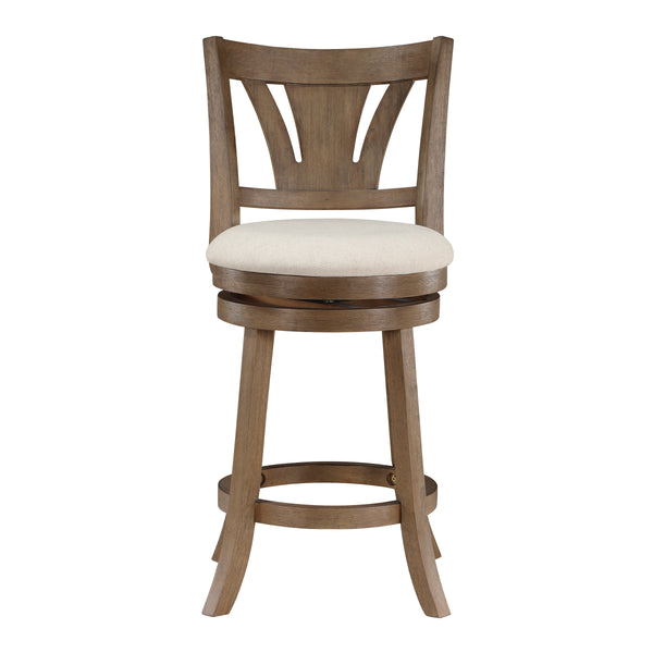 OSP Home Furnishings Miller Counter Stool Linen/Medium Oak