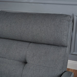 English Elm Christopher Knight Home® - Reclining Loveseat with Push-Back Recline, Plush Tufted Fabric Sofa, Compact Wall-Hugger Design Charcoal 61372.00CCL