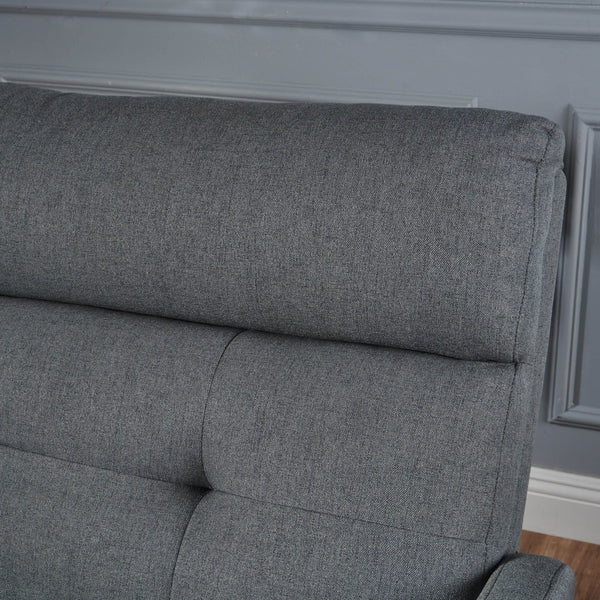 English Elm Christopher Knight Home® - Reclining Loveseat with Push-Back Recline, Plush Tufted Fabric Sofa, Compact Wall-Hugger Design Charcoal 61372.00CCL