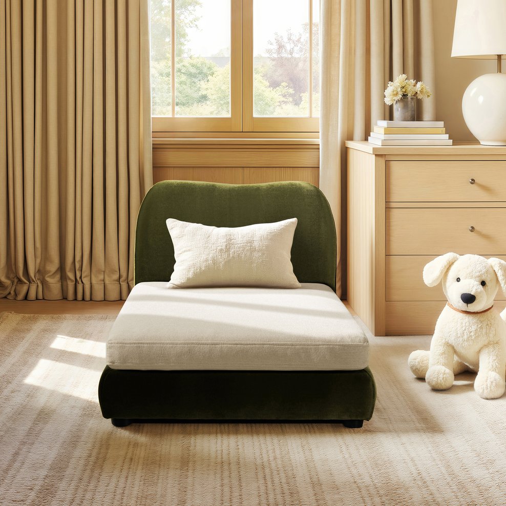 English Elm Roman Velvet Pet Sofa with Backrest for Small Dogs and Cats Modern Living Room B2719P448984