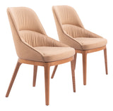 Ayr Dining Chair - Set of 2 Tan 110127 Zuo Modern