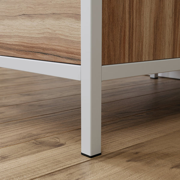 English Elm Desk, Stylish Brown Finish Desk For Home Office - Compact Design With Storage & Ample Workspace B356P367964