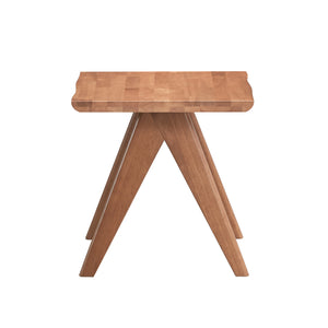 English Elm Casual Natural Finish End Table 22" Square Mid-Century Accent Table Space-Saving Stylish Design B2741P333933