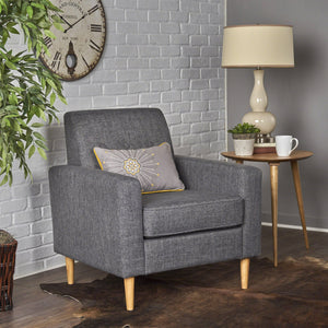 English Elm Christopher Knight Home® - CHAIR Gray Fabric Modern Club Chair — Elegant, Supremely Comfortable Living Room Accent Seat 61237.00GRY