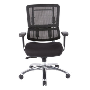OSP Home Furnishings Vertical Mesh Back Manager Chair with Lumbar Support for Modern Home Office Use Coal 99662C-30