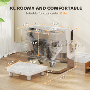 English Elm Pet Feeder Storage Cabinet with Raised Bowls Tempered Glass Door and White Mdf Build T3971P401836