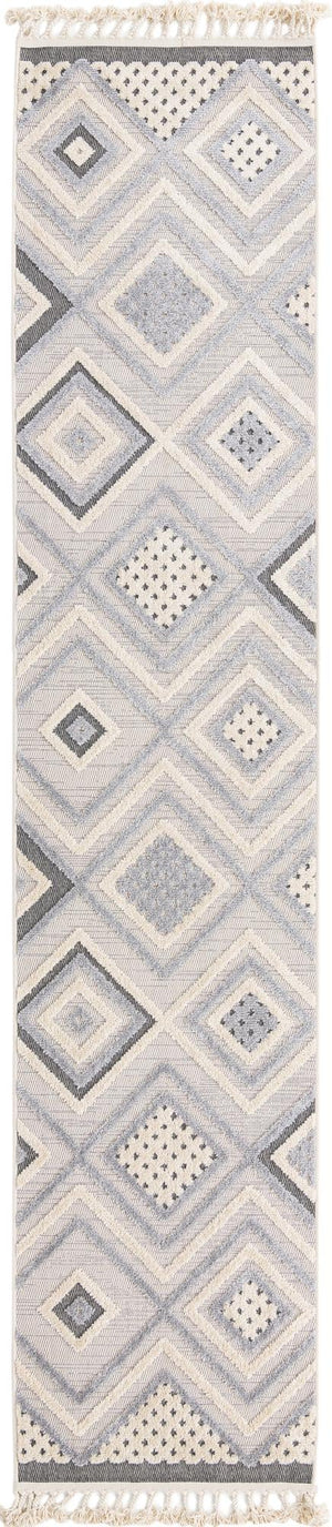 Unique Loom Arlo Hannah Machine Made Geometric Rug Sandy Beige, Gray/Beige/Black 2' 7" x 12' 2"