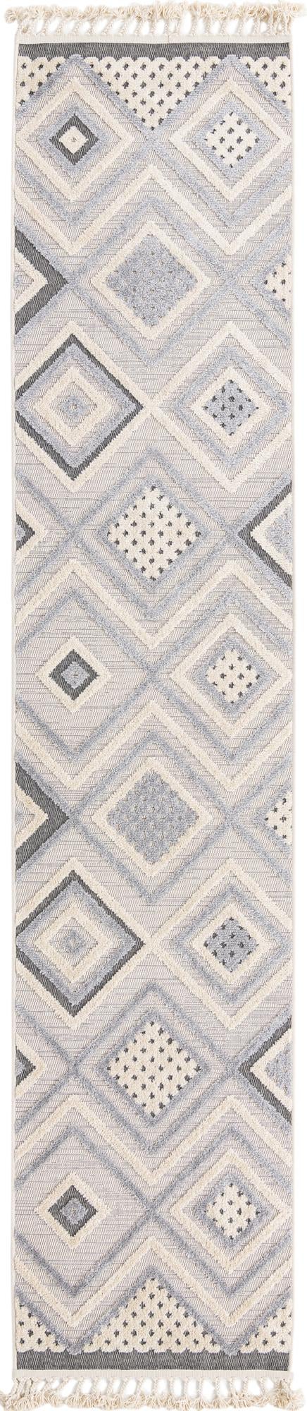 Unique Loom Arlo Hannah Machine Made Geometric Rug Sandy Beige, Gray/Beige/Black 2' 7" x 12' 2"